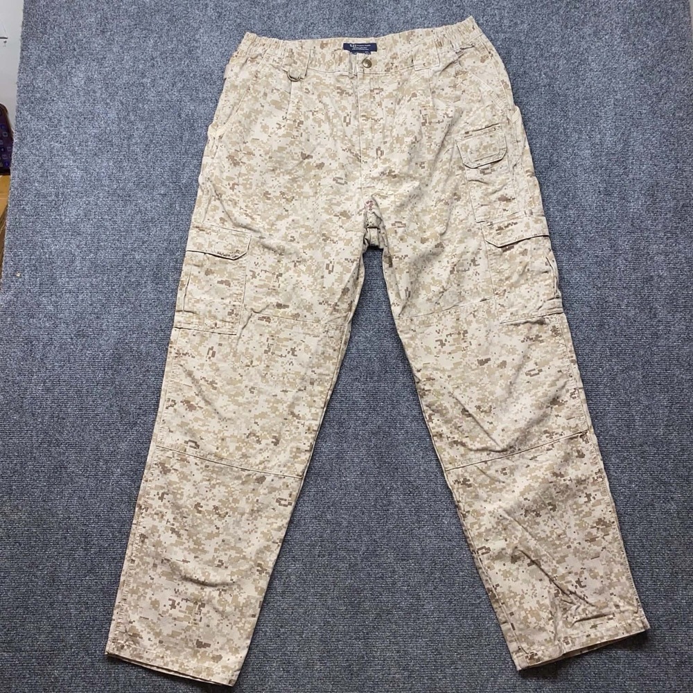 5.11 Tactical Womens L Desert Camo Cotton Canvas Cargo Pants Beige